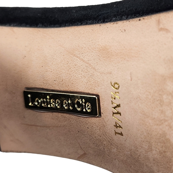Louise et Cie Kaitlee Black Suede Leather Heeled Sandals Womens Size 9.5 - Picture 12 of 12